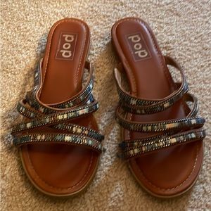 Ladies flat slip on shoes size 9.5 medium